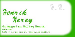 henrik nerey business card